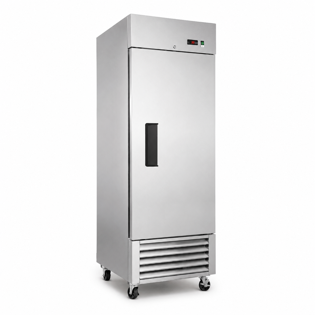 27" Commercial Reach-In Refrigerator, Stainless Steel, 1 Solid Door, 23 cu.ft.