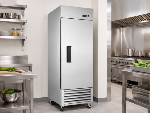27" Commercial Reach-In Refrigerator, Stainless Steel, 1 Solid Door, 23 cu.ft.