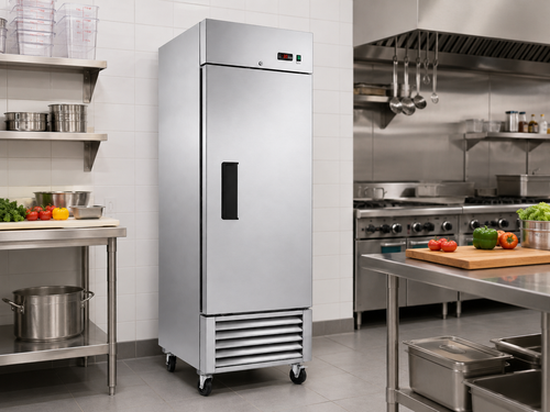 27" Commercial Reach-In Freezer, Stainless Steel, 1 Solid Door, 23 cu.ft.